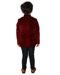 Wine Bandhgala Jacket Set