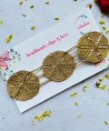 Gota Floral Sequin Hairband - Brown, Gold