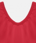 Solid Single Piece Swimsuit Red