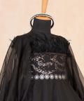 Black Sequins Organza Gown