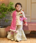 Lilac Floral Print Kurti Sharara