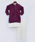 Silk Kurta Pyjama Jacket Set 