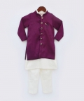 Silk Kurta Pyjama Jacket Set 