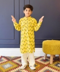 Yellow Print Kurta and Pant