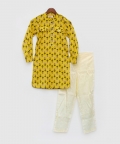 Yellow Print Kurta and Pant