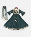 Green Silk Anarkali