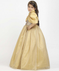 Jelly Jones Golden Puff Sleeve Gown