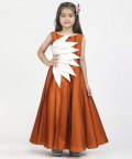 Jelly Jones Pleated Gown With Torso Leaf