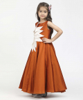 Jelly Jones Pleated Gown With Torso Leaf