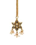 Gold Kundan flower teeka