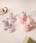 Little Piggies Pink And Purple Socks (Pack Of 2)