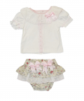 Baby Girls 2 Piece Mint Floral Jam Set