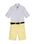 Boys Shirt With Lemon Shorts Complete With Belt