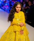 Yellow Mirror Embellished Anarkali