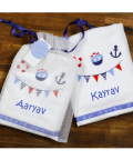 Personalised Nautical Dreams Bath - White