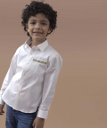 White Shirt With Bumblebee Embroidery