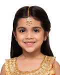 Gold Kundan flower teeka