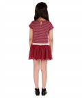 Striped Lurex Top Part With Tulle Skirt