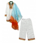 Tricolor Embellished Kurta Set