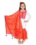Embroided Net Kurta With Bhandhani Sharara