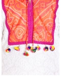 Embroided Net Kurta With Bhandhani Sharara