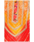 Bandhani Kurta With Straight Pant