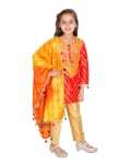 Bandhani Kurta With Straight Pant