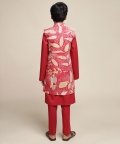 Alam long kurta & front open jacket set