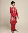 Alam long kurta & front open jacket set