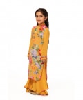 Yellow Kurta Sharara Set For Kids