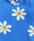 Full Sleeves  Hoodies Flower Print -Blue