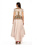 Ivory embroidered jacket gown