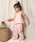 SM_Pink Geometrical Weave Jumpsuit
