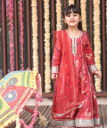 Bandhej Maroon Anarkali
