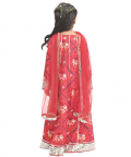 Bandhej Maroon Anarkali