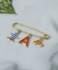 Sterling Silver The Alphabet Transit Lapel Pin