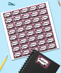 Personalised Name Stickers (Multi Color) - Set of 40