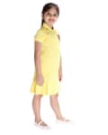 Yellow Polo Dress With Icecream Embroidery