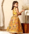 Yellow Floral Skirt And Top