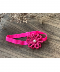 Loop Flower Elastic Hairband - Fresh Pink