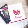 Personalised Flip-Flop Fun Bath - Pink Zigzag