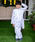 Block Print Asymmetrical Kurta Pyjama