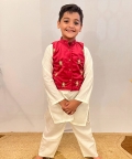 Hand Embroidered Kurta Pyjama Jacket Set