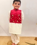 Hand Embroidered Kurta Pyjama Jacket Set