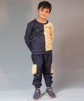 Blue Printed Laycra Denim Co-ord Set