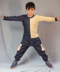Blue Printed Laycra Denim Co-ord Set