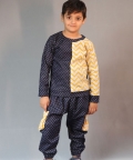 Blue Printed Laycra Denim Co-ord Set
