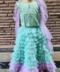 Minty Frill Lehenga Set