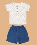 Resort 3/4Th Placket Kurta Shirt & Resort Short For Unisex