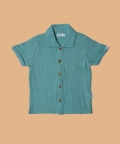 Resort Collar Shirt With Resort Pant Sea Weed & White